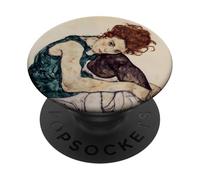 Femme Assise avec Genou plié par Egon Schiele (1917) PopSockets PopGrip Adhésif