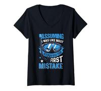 Femme Assuming I Was Like Most Old Man Was Scuba Dive Diver Diving T-Shirt avec Col en V