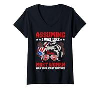 Femme Assuming I Was Like Trucker Funny Most Women Truck Driver T-Shirt avec Col en V