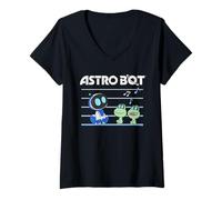Femme Astro Bot Frog Sing Along Fun Video Game T-Shirt avec Col en V