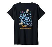 Femme Astro Kid Maze On Back Space Game Art pour enfants et papas T-Shirt avec Col en V