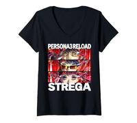 Femme ATLUS Persona 3 Reload: Strega T-Shirt avec Col en V