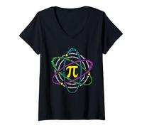 Femme Atom Pi Noyau Atom Pi T-Shirt avec Col en V