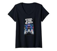 Femme Attends Je Finis Ma Partie Humour Gamer Jeux Vidéo T-Shirt avec Col en V
