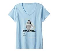Femme Au Revoir bébé, Je Vais Tellement Mieux sans toi (déclaration d'ex drôle) T-Shirt avec Col en V