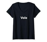 Femme « Au Revoir » Langue des Mots latins drôles T-Shirt avec Col en V