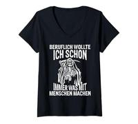 Femme Au Travail, J'Ai Toujours voulu Faire ce Qui est avec des Gens T-Shirt avec Col en V