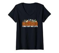 Femme Auction Hunter I Only Buy Box Lots Antique Picker T-Shirt avec Col en V