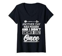 Femme Aucun Quiz répondu, Une journée de Plus passée T-Shirt avec Col en V
