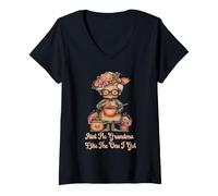 Femme Aucune Grand-mère n'est comme Celle à Qui J'Ai Rendu Hommage T-Shirt avec Col en V