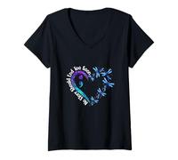 Femme Aucune Histoire ne devrait se Terminer trop tôt - Sensibilisation à la prévention du Suicide T-Shirt avec Col en V