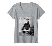 Femme Audrey Hepburn Roman Holiday Sabrina Actrice 1953 T-Shirt avec Col en V