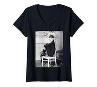 Femme Audrey Hepburn Sabrina Roman Holiday Actrice 1953 T-Shirt avec Col en V