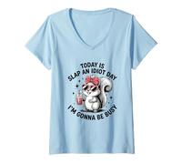 Femme Aujourd'hui C'est Une journée Idiote, Je Vais être occupé T-Shirt avec Col en V