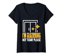 Femme Aujourd'hui Je Vitrifie Pas de Dérangement Phrase T-Shirt avec Col en V