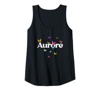 Femme Aurore - Joli prénom de Fille avec des Papillons colorés Débardeur