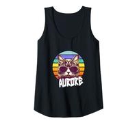 Femme AURORE - Joli prénom de fille avec un chat cool Débardeur