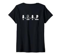 Femme Aussi Lent Que Possible Assorti BFF Girls Twin Art au Dos T-Shirt avec Col en V