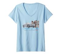 Femme Austin Healey 3000 de British Motor Heritage T-Shirt avec Col en V