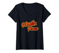 Femme Austin Texas | Country and Western pour Vintage Austin T-Shirt avec Col en V