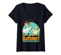 Femme Autism Awareness Elopement Unexpected Workout Funny Goose T-Shirt avec Col en V