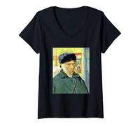 Femme Autoportrait avec Oreille bandée de Vincent Van Gogh (1889) T-Shirt avec Col en V