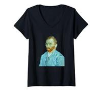 Femme Autoportrait de Vincent Van Gogh (1889) - sans arrière-Plan T-Shirt avec Col en V