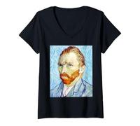 Femme Autoportrait de Vincent Van Gogh T-Shirt avec Col en V