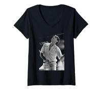 Femme Avalon Singer Bryan Ferry Roxy Music par Simon Fowler T-Shirt avec Col en V