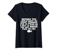 Femme Avant de bavarder sur Moi, frotte-toi Cooooooch, renifle ta Main T-Shirt avec Col en V