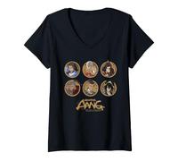 Femme Avatar Aang: The Last Airbender Cast Circles T-Shirt avec Col en V