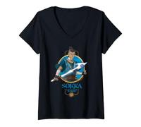 Femme Avatar Aang The Last Airbender Sokka T-Shirt avec Col en V
