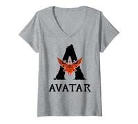 Femme Avatar: Fire and Ash Avatar Toruk Big Logo T-Shirt avec Col en V