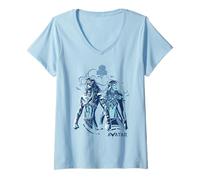 Femme Avatar: Fire and Ash Jake Sully and Neytiri Stand Together T-Shirt avec Col en V