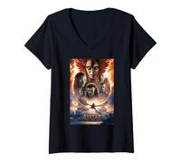 Femme Avatar: Fire and Ash Official Movie Theatrical Poster T-Shirt avec Col en V