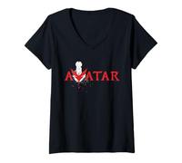 Femme Avatar: Fire and Ash Varang Mangkwan Clan Movie Series Logo T-Shirt avec Col en V