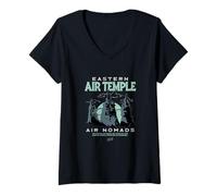 Femme Avatar The Last Airbender Air Nomads Eastern Temple Scene T-Shirt avec Col en V