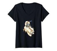 Femme Avatar: The Last Airbender Appa Flying Yip Yip Scene T-Shirt avec Col en V