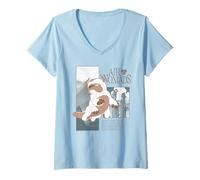 Femme Avatar: The Last Airbender Appa Sky Bison Yip Yip T-Shirt avec Col en V