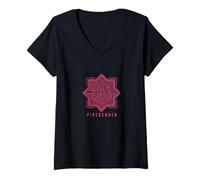 Femme Avatar The Last Airbender Fire Tribe Symbolic Mandala T-Shirt avec Col en V