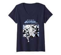 Femme Avatar: The Last Airbender Group Shot Panel T-Shirt avec Col en V