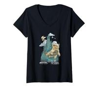 Femme Avatar: The Last Airbender Northern Air Temple Flying Bison T-Shirt avec Col en V
