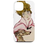 Femme avec lévrier (Edith Schiele) par Egon Schiele (1916) Coque pour iPhone 13