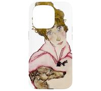 Femme avec lévrier (Edith Schiele) par Egon Schiele (1916) Coque pour iPhone 15 Pro