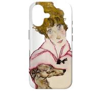 Femme avec lévrier (Edith Schiele) par Egon Schiele (1916) Coque pour iPhone 17