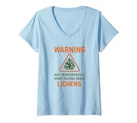 Femme Avertissement sur Le Lichen - Peut Commencer à Parler de Science T-Shirt avec Col en V