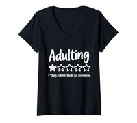 Femme Avis d'une étoile pour Adultes T-Shirt avec Col en V