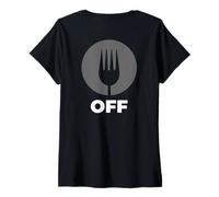 Femme Avis philosophique drôle sur la vie Just Fork Off T-Shirt avec Col en V