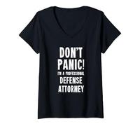 Femme Avocat de la défense T-Shirt avec Col en V