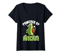 Femme Avocat Runner Marathon Runner Keto Diet Cardio Jogging T-Shirt avec Col en V